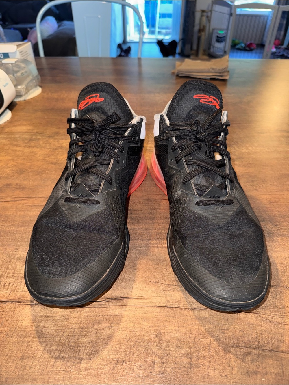Nike LeBron 19 Low Black University Red Basketball Shoes Men’s Size 14 DR0293-00 - Picture 5 of 8